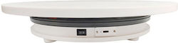 Bază Rotativă De Expunere Aca Rb35 Plastic Alb 0.4w 5vdc Φ35cm H6cm Rb35