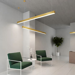 kelvo LED Commercial Linear Ceiling Lighting 72W Warm White IP20 with Adjustable Intensity L120xH7cm