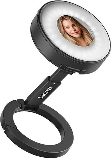 LED Lampe + Magnetischer Magsafe Spiegel Telefon Selfie Vlog Ulanzi Ml05 Schwarz