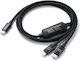 Кабел за Зареждане Remax 2--1 Type-c Type-c & Lightning 100w Бързо Зареждане Pd 1.2m Издръжлив Плетен Laptop & Iphone