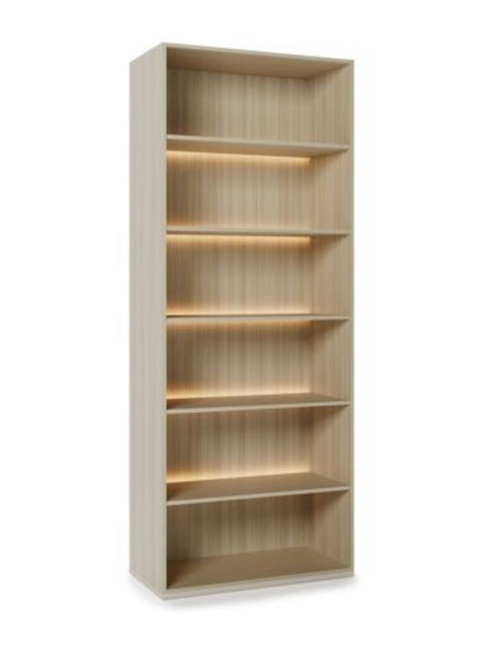 Bookcase with LED Sermavi 149 Oak 91x44x231cm
