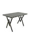 Vertex Dining Table Wooden with Metal Frame Black 110x70x72cm