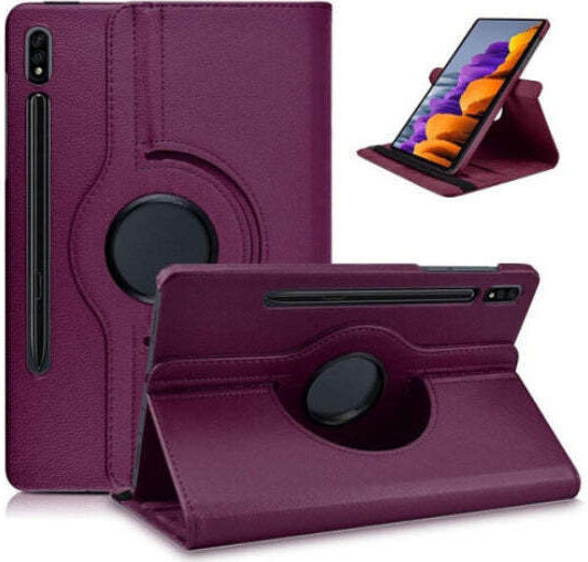 Smart Case 360° Rotating Stand Book Cover Samsung Galaxy Tab S8 S7 Purple
