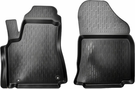 Autopataki Rubber Car Mats Raised Sides Compatible with Peugeot Partner Citroen Berlingo Commercial 2008-2018 2 Pieces