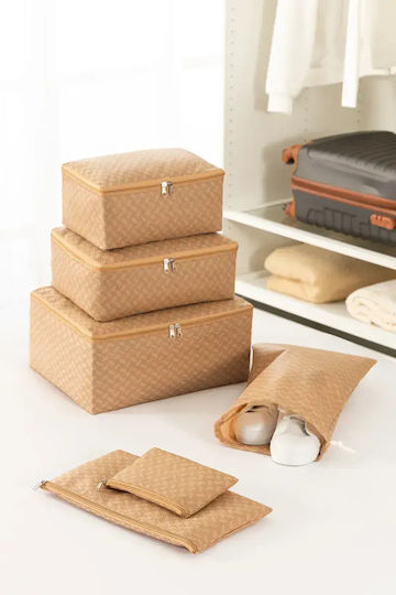 SteweHome Set de Organizatoare de Depozitare pentru Valiză Călătorii 6 Bucăți Poliester 25x40 Cm