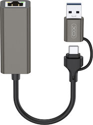 XO XO-861682 USB-A / USB-C male σε Ethernet female XO XO-861682 USB-A / USB-C male σε Ethernet female