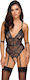 Cottelli Collection Floral Lace Mână Manșete Negru