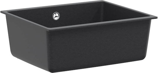 vidaXL Drop-In Kitchen Sink Made of Liquid Granite M53xW46cm Grey