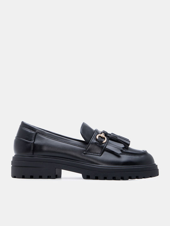 Luigi Women's Loafers in Black Color