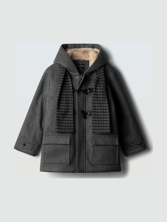 Kids Montgomery Coat Short with Lining & Hood Grey