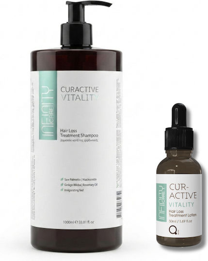 Infinity Care CurActive Haarpflege-Set gegen Haarausfall mit Shampoo & Lotion 2 Stück