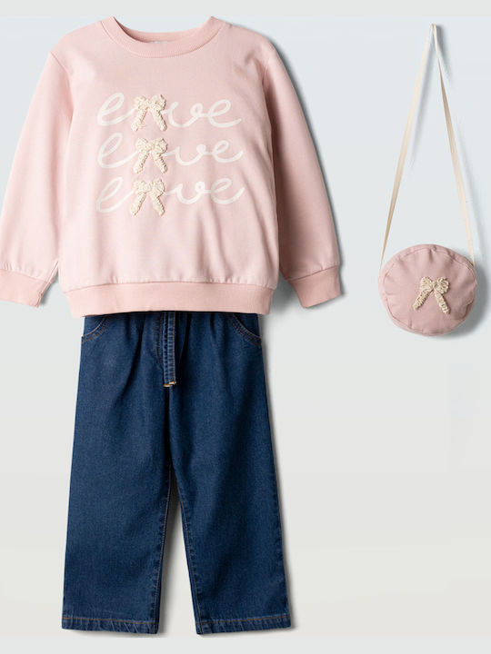 Kids Set with Pants Winter 2 Pieces Salmon