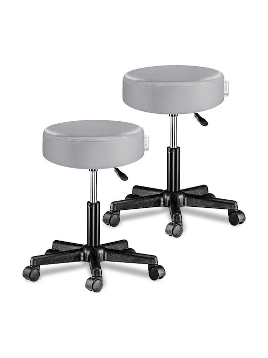 Scaun Rotund Gri 2 Bucăți 48x48x46cm 995879 Scaun Rotund Gri 2 Bucăți 48x48x46cm 995879