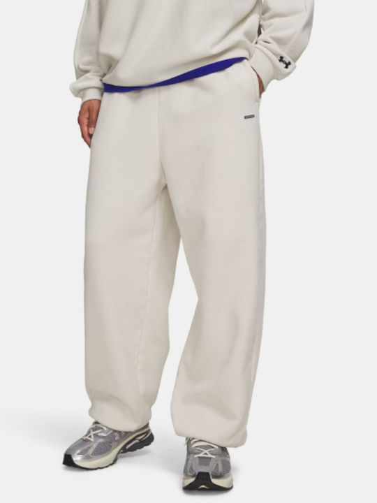Heavyweight Herren-Sweatpants mit Gummizug Weiß