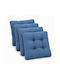 Pucioasa Μαξιλάρι Καρέκλας Κήπου Blue 4τμχ 40x40εκ.