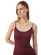 Fimelle Burgundy Women's T-Shirt with Spaghetti Strap