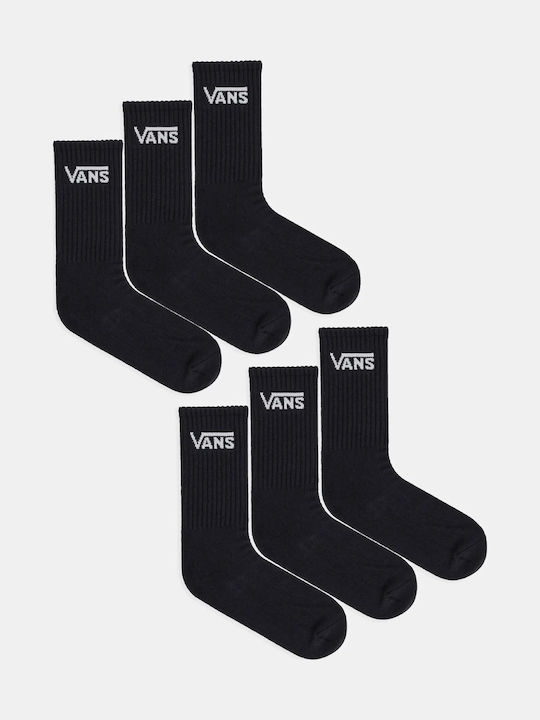 Vans Classic Crew Ανδρικές Κάλτσες Blk 6Pack
