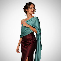 Suga Women's Silk Turquoise Shawl Suga Women's Silk Turquoise Shawl