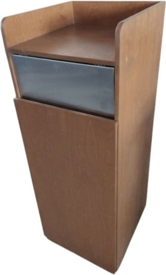 Molyto Commercial Waste Bin 100 Liters Base Discs 40x40x90 4 Wood Shades