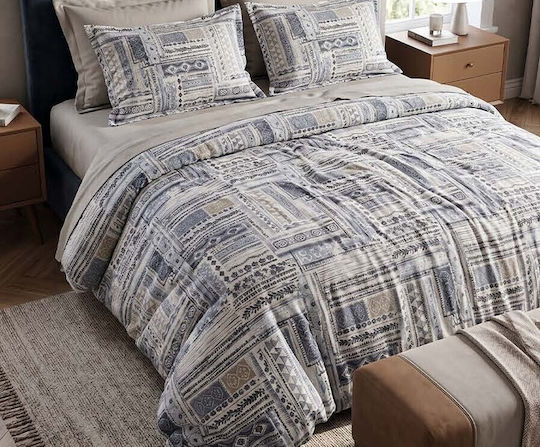 MayHome Cotton Duvet Cover Set 160x240cm Single With Pillowcase Geometric