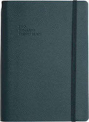 Type Center Agenda A5 2027 Petrol Blue Leather (with Personalization) Type Center Agenda A5 2027 Petrol Blue Leather (with Personalization)