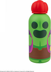 Cinereplicas Stainless Steel Kids Water Bottle Brawl Stars Green 500ml Cinereplicas Stainless Steel Kids Water Bottle Brawl Stars Green 500ml