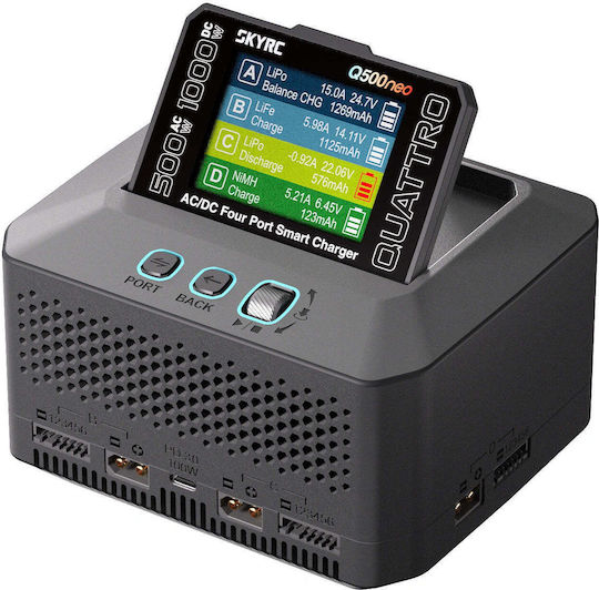 Skyrc Q500neo Quattro Charger 1-6s 1000w Ac Dc – 4 Θύρες Pd 100w & Bluetooth App