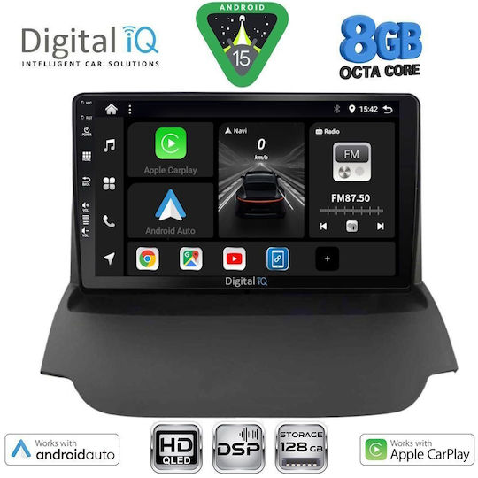 Digital IQ Автомобилна Аудио Система За Ford EcoSport 2012-2018 (Bluetooth/USB/Вграден Wi-Fi/GPS/Apple CarPlay/Android Auto) С Touch Screen 9"