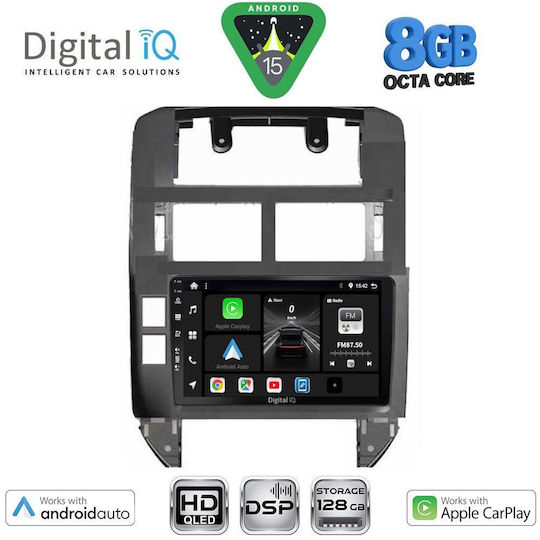 Digital IQ Auto-Audiosysteme für Volkswagen Polo 2002-2009 Bluetooth USB Eingebautes Wi-Fi GPS Apple CarPlay Android Auto mit Touchscreen 9 Zoll
