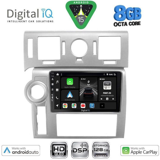 Digital IQ Car Audio System Hummer H2 2008 2009 Bluetooth USB Wi-Fi GPS Apple CarPlay Android Auto with 9 Inch Touch Screen DIGITAL IQ BXF 18216 CPAA