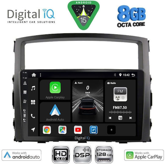 Digital IQ Автомобилна Аудио Система за Mitsubishi Pajero 2006-2013 Bluetooth USB Вграден Wi-Fi GPS Apple CarPlay Android Auto с Touch Screen 9"