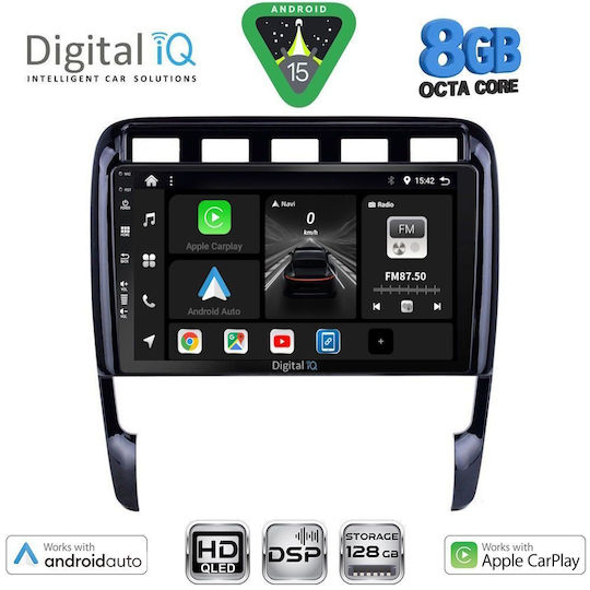 Digital IQ Sistem Audio Auto pentru Porsche Cayenne 2002-2011 Bluetooth USB Wi-Fi GPS Apple CarPlay Android Auto cu Ecran Tactil 9"