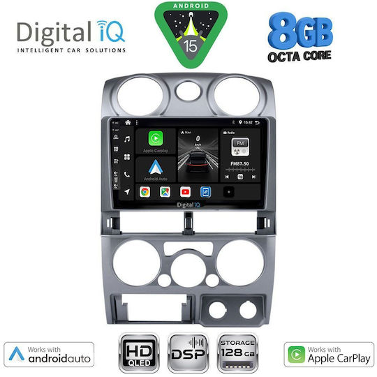 Digital IQ Auto-Audiosystem Isuzu D-Max 2008-2012 Bluetooth USB Eingebautes Wi-Fi GPS Apple CarPlay Android Auto mit 9 Zoll Touchscreen