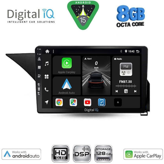 Digital IQ Auto-Audiosystem für Mercedes-Benz E Klasse 2009-2016 Bluetooth USB Eingebautes Wi-Fi GPS Apple CarPlay Android Auto mit Touchscreen 10 Zoll