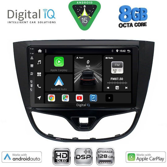 Digital IQ Автомобилна Аудио Система За Opel Karl 2014-2019 Bluetooth USB Вграден Wi-Fi GPS Apple CarPlay Android Auto С Touch Screen 10"
