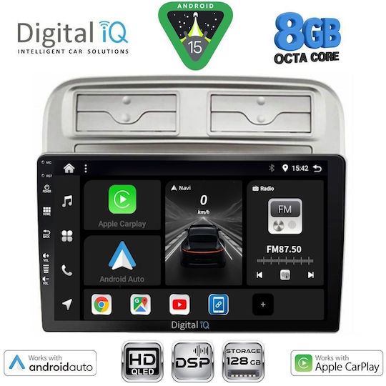 Digital IQ Car Audio System for Fiat Grande Punto 2005-2012 Bluetooth USB Wi-Fi GPS Apple CarPlay Android Auto with 9 Inch Touch Screen DIGITAL IQ BXF 18128 CPAA