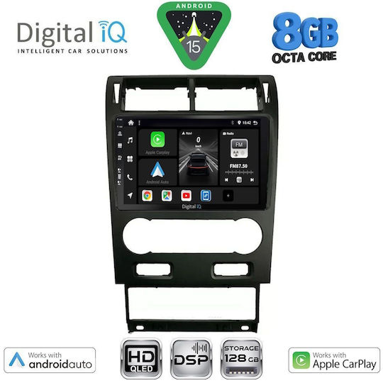 Digital IQ Auto-Audiosysteme für Ford Mondeo 2003-2006 mit Bluetooth USB Eingebautes Wi-Fi GPS Apple CarPlay Android Auto 9 Zoll Touchscreen