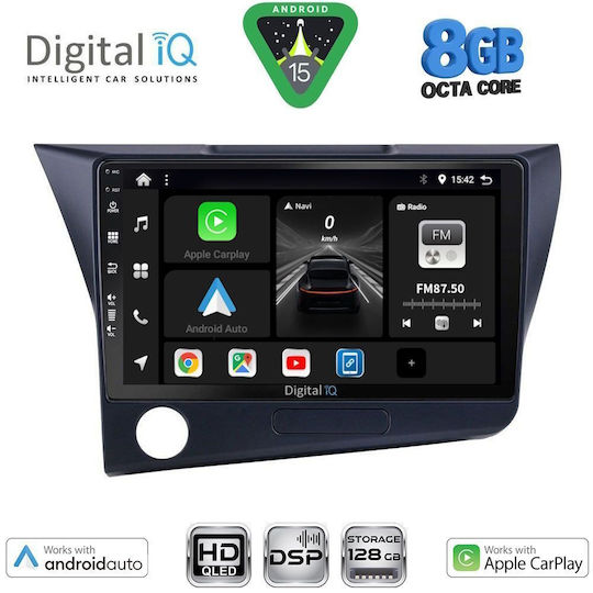Digital IQ Car Audio System for Honda CR-Z 2010-2016 Bluetooth USB Wi-Fi GPS Apple CarPlay Android Auto with 9-Inch Touch Screen DIGITAL IQ BXF 18203 CPAA