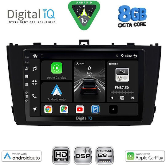 Digital IQ Auto-Audiosystem für Toyota Avensis 2009-2015 Bluetooth USB Eingebautes Wi-Fi GPS Apple CarPlay Android Auto mit 9 Zoll Touchscreen