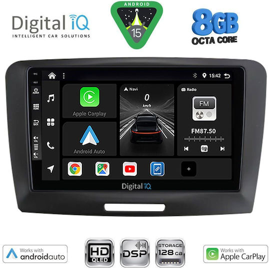 Digital IQ Auto-Audiosystem für Skoda Superb 2008-2015 mit Touchscreen 9" Bluetooth USB WiFi GPS Apple CarPlay Android Auto