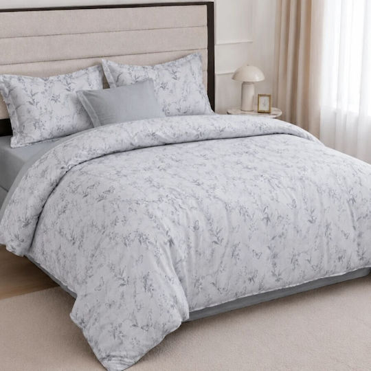 Pucioasa Σετ Παπλωματοθήκη 200x230cm Διπλή με 4 Μαξιλαροθήκες & 1 Σεντόνι Gray