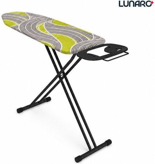 Lunaro Vera-bk Zusammenklappbares Bügelbrett für Bügelstation Offene Länge 120cm Offene Breite 38cm