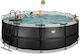 Exit Toys Кръгъл Басейн PVC 14758 л Надземен Черен