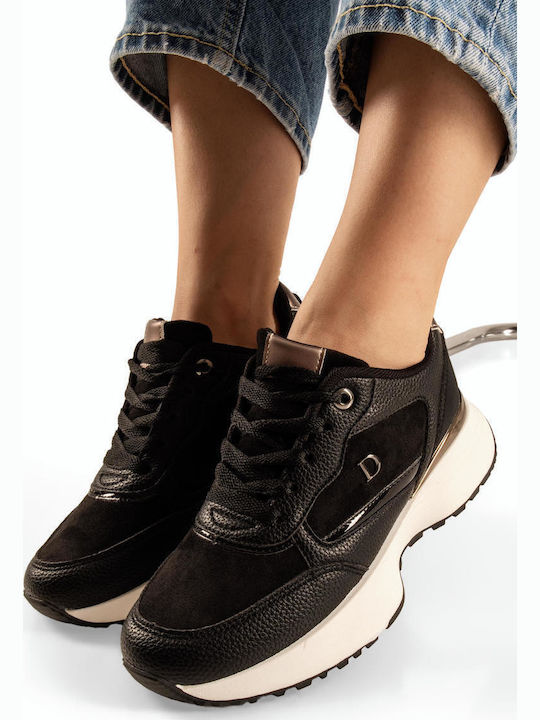 Adidași Flatform Pentru Femei Negri