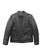 Synthetisches Leder Herren Jacken Schwarz
