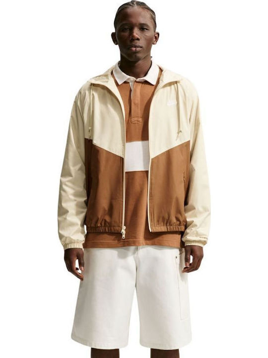 Nike Windrunner Waterproof and Windproof Beige-...