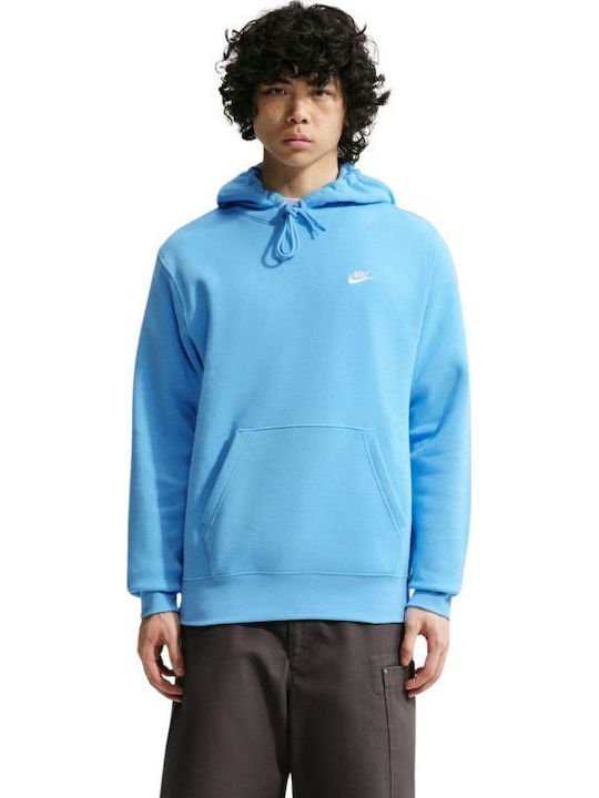 Nike Club Ζακέτα με Κουκούλα Light Blue