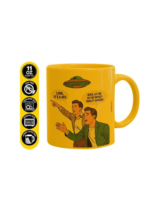 Koupakoupa Look! It's A Ufo Ceramic Yellow Mug ...