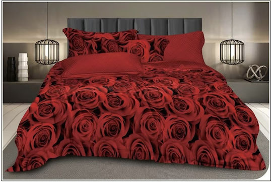 Kraft World Комплект King Size 4 Броя 220x240+25 См с Еластична Лента Бордо