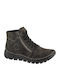 Leder Damen Stiefeletten Ankle Schwarz